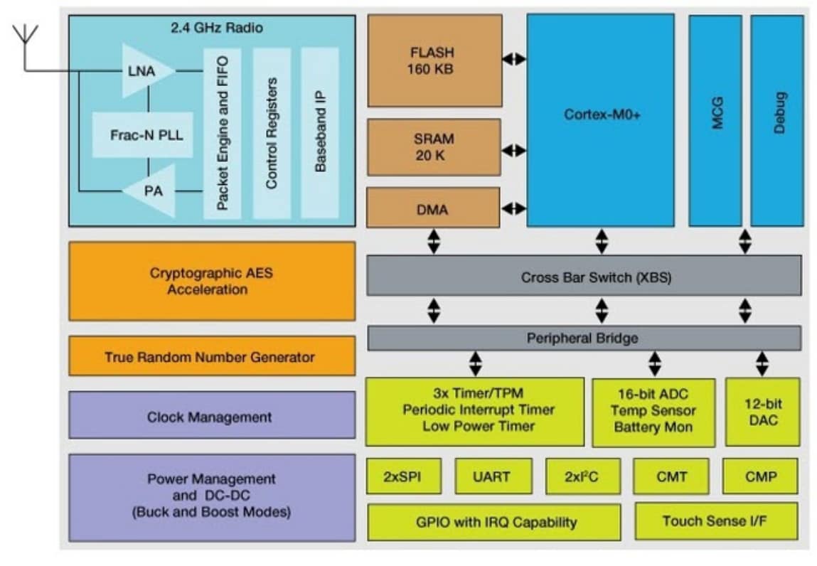 框图 - NXP Semiconductors KW41Z/31Z/21Z无线MCU
